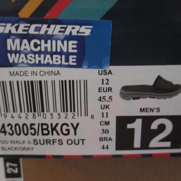 Skechers Foamies Men\'s Go Walk 5 Surfs Out Sandals, Size 12, Brand New w/ Box main image 8